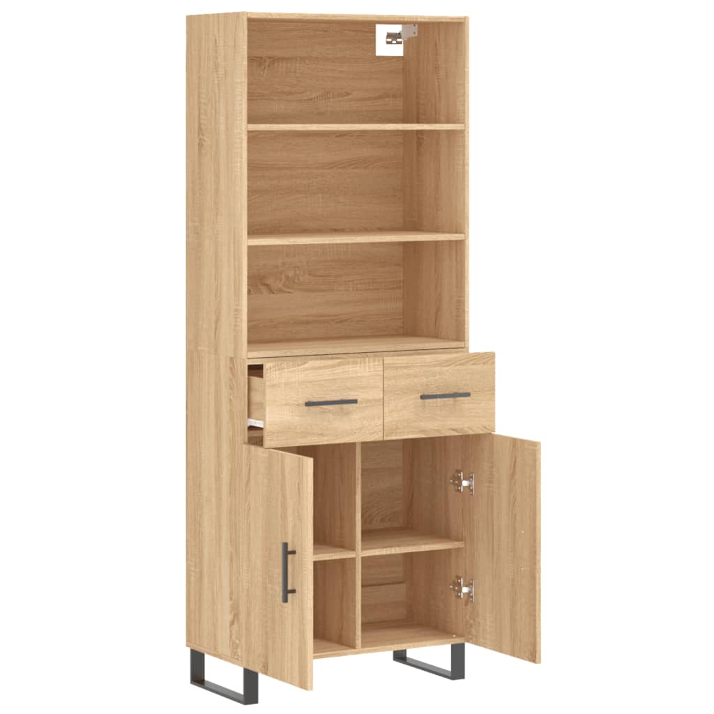 Highboard Sonoma Oak 69.5x34x180 cm Engineered Wood