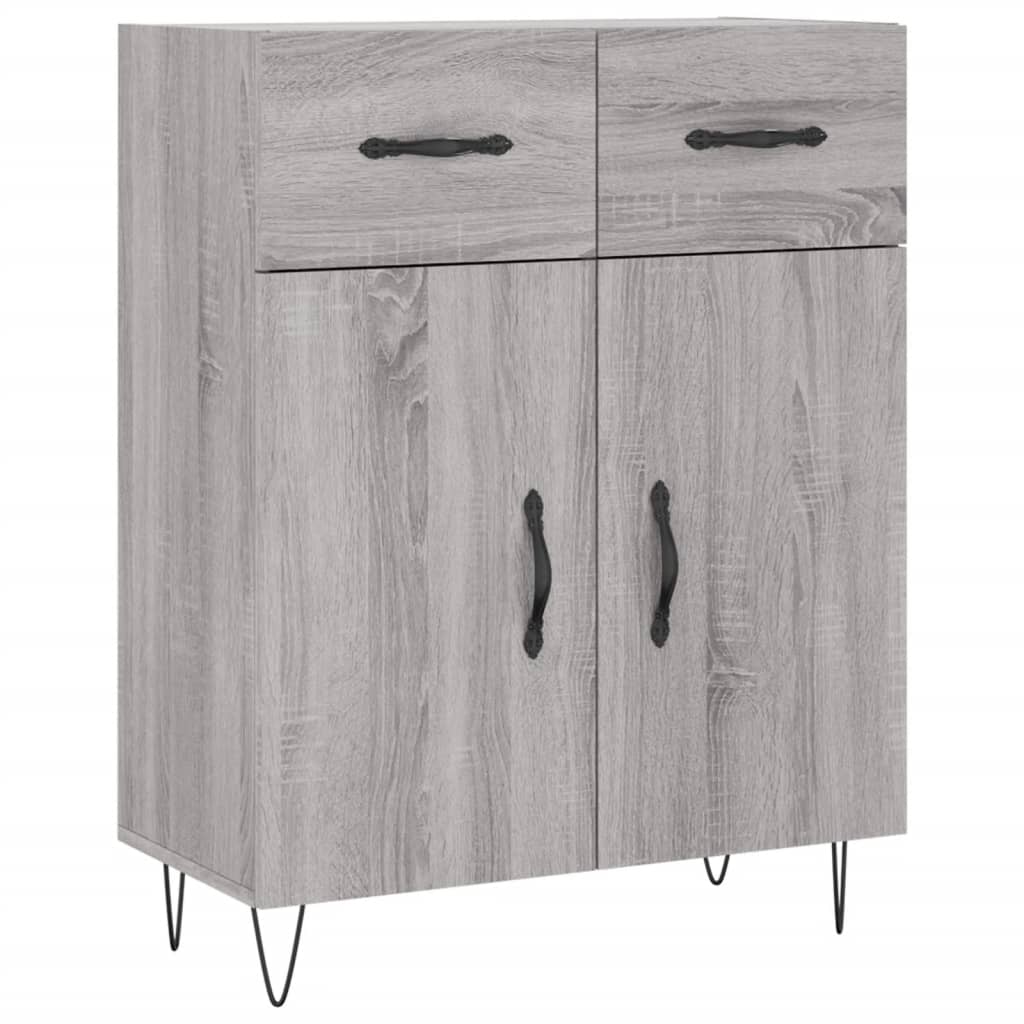 Highboard Grey Sonoma 69.5x34x180 cm Engineered Wood
