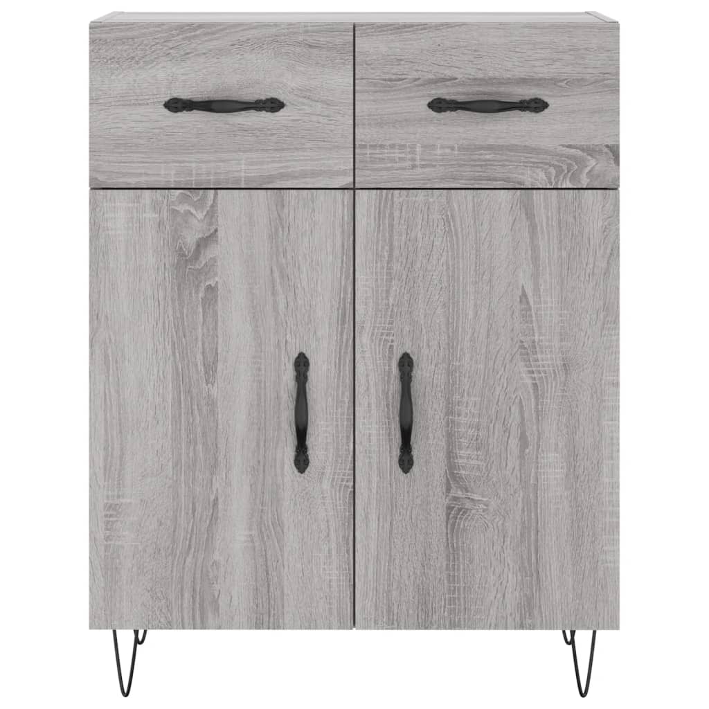 Highboard Grey Sonoma 69.5x34x180 cm Engineered Wood