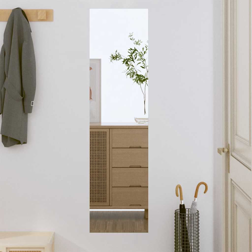 Wall Frameless Mirror With Led Lights Rectangular Glass