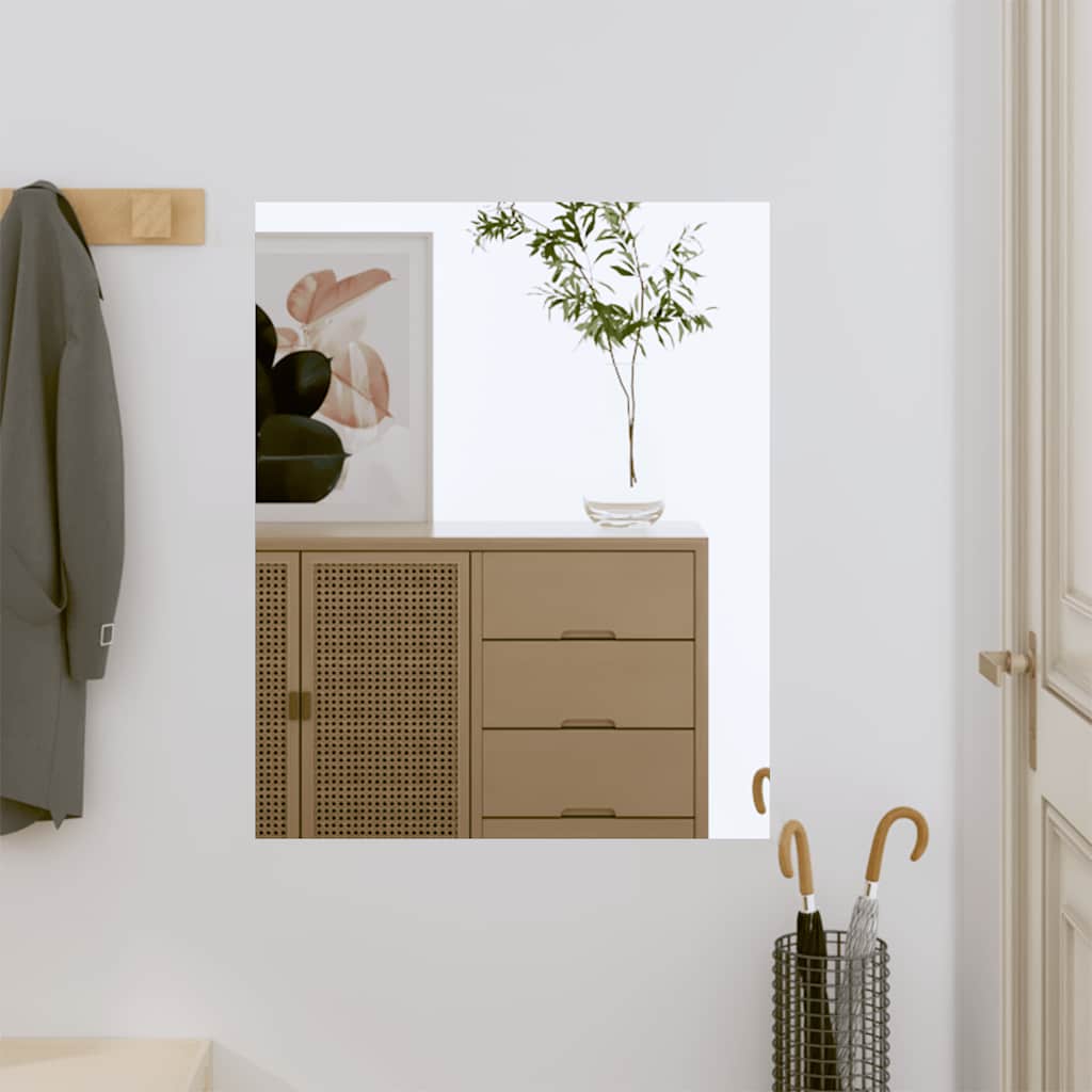 Wall Frameless Mirror With Led Lights Rectangular Glass