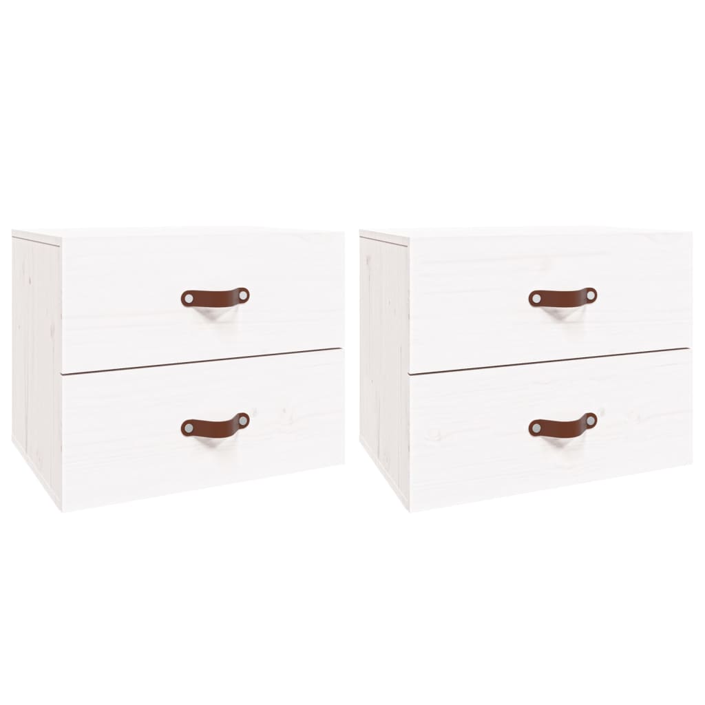 Wall-mounted Bedside Cabinets 2 pcs White 50x36x40 cm