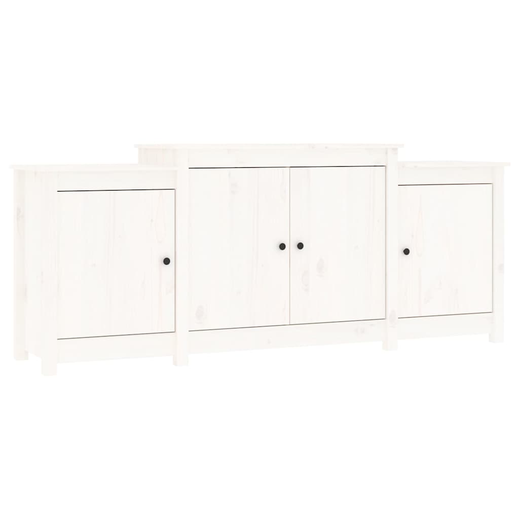Sideboard White 164x37x68 cm Solid Wood Pine