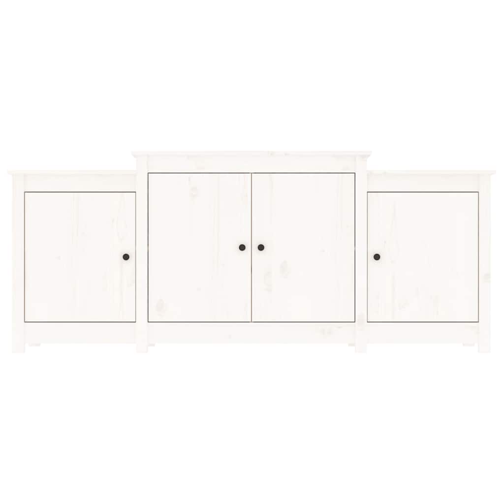 Sideboard White 164x37x68 cm Solid Wood Pine