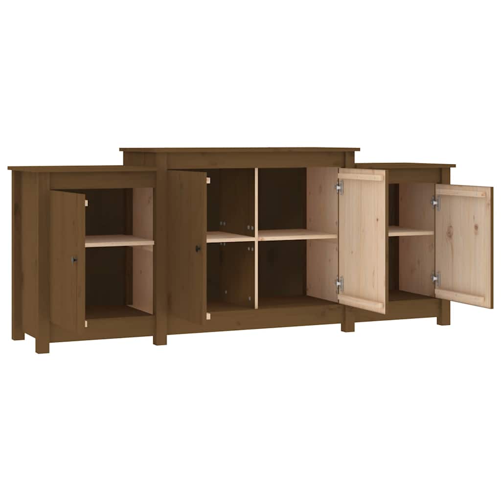 Sideboard Honey Brown 164x37x68 cm Solid Wood Pine