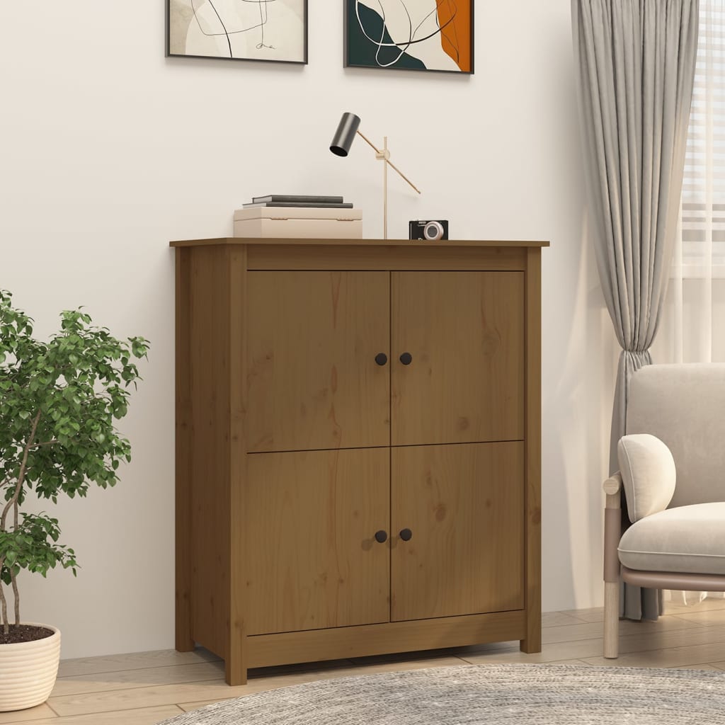 Sideboard Honey Brown 83x41.5x100 cm Solid Wood Pine