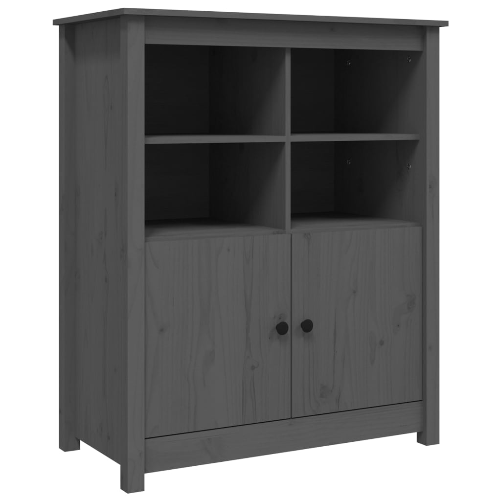 Sideboard Grey 83x41.5x100 cm Solid Wood Pine