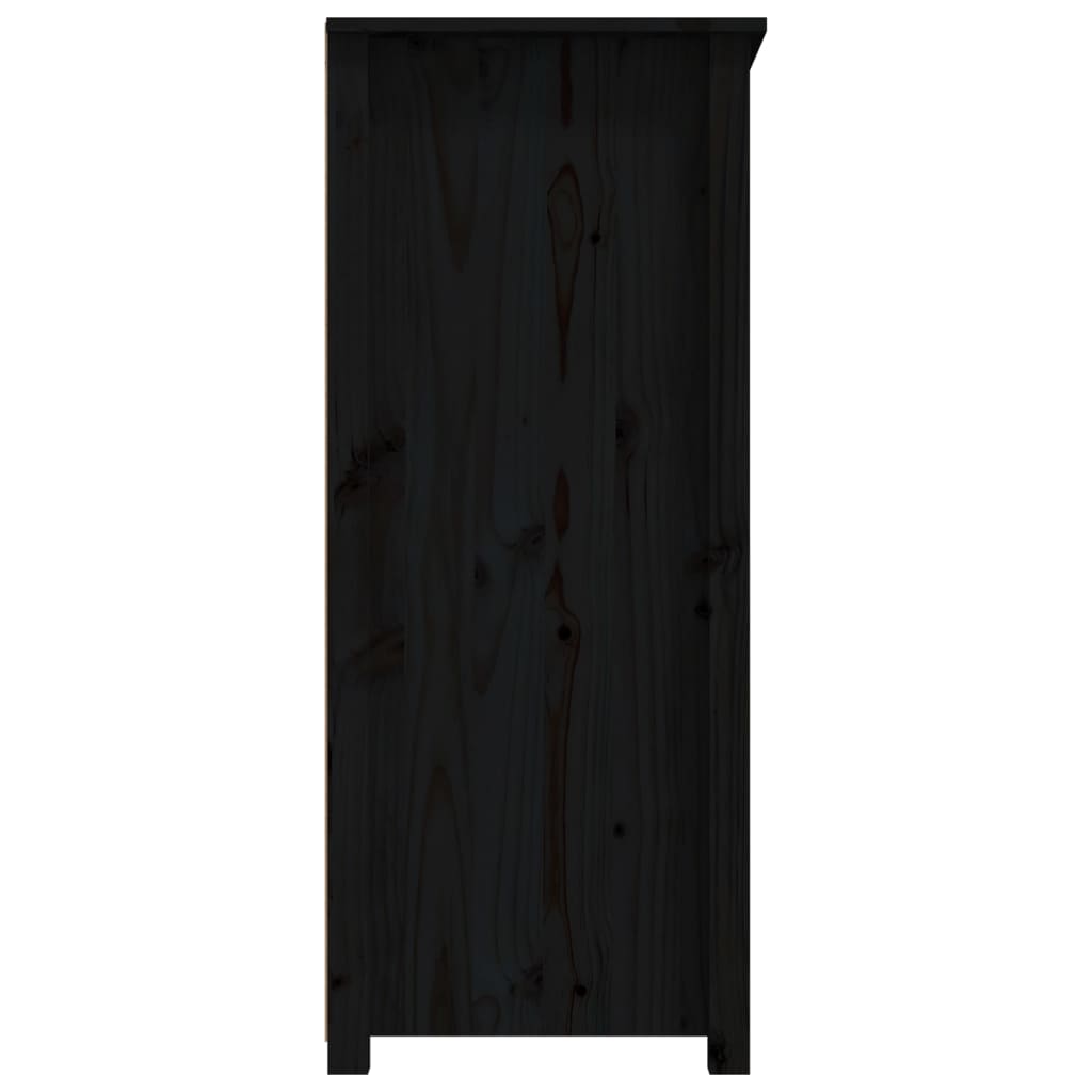 Sideboard Black 83x41.5x100 cm Solid Wood Pine