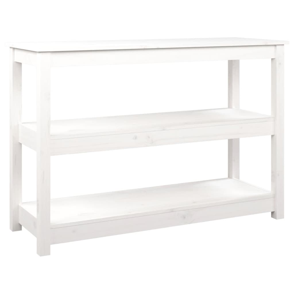 Console Table White 110x40x74 cm Solid Wood Pine
