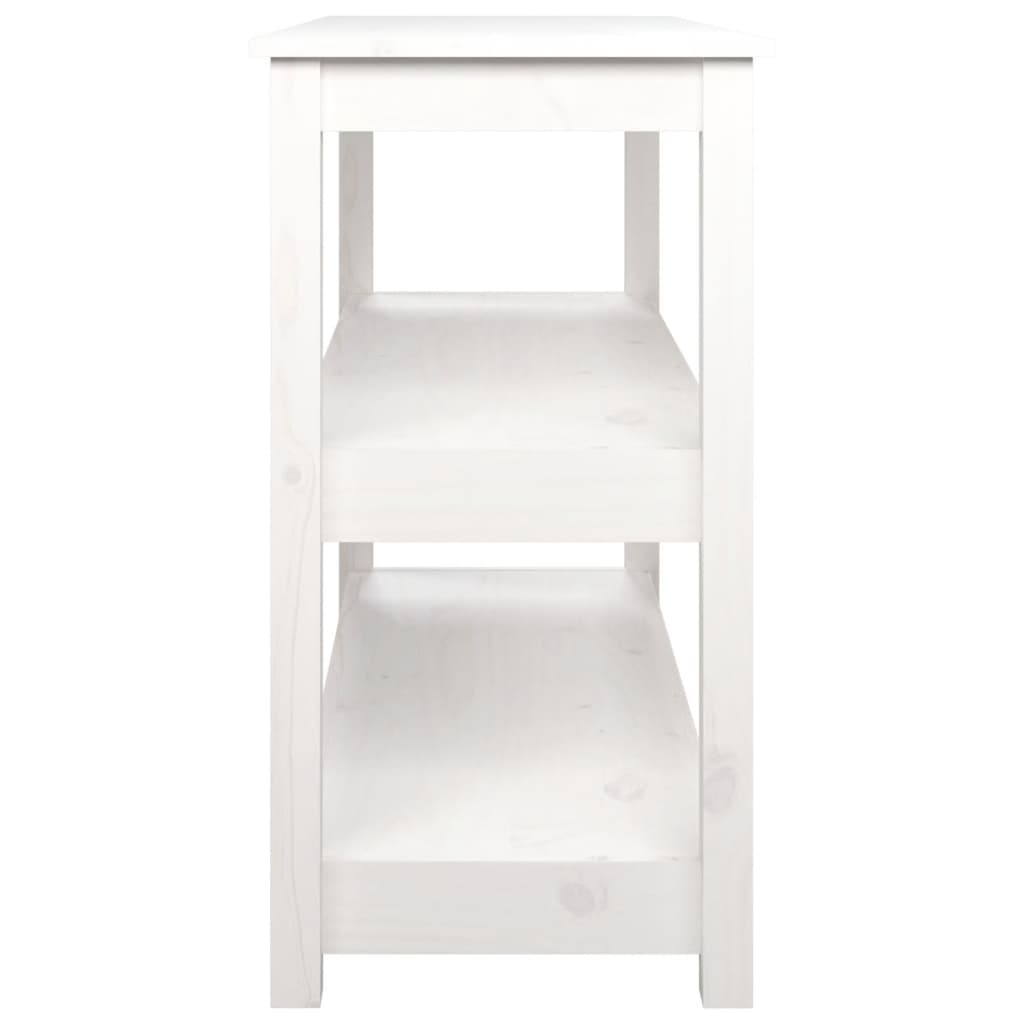 Console Table White 110x40x74 cm Solid Wood Pine