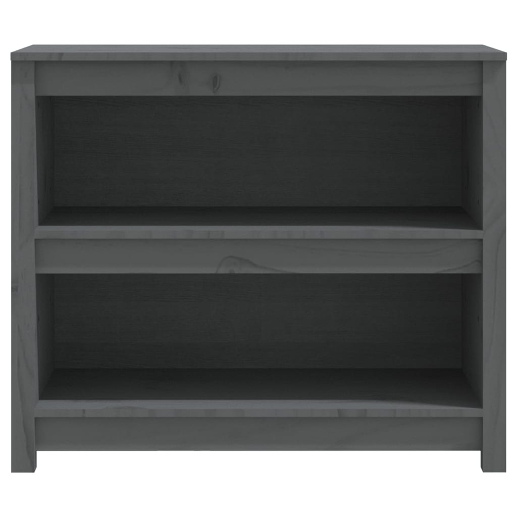 Book Cabinet Grey 80x35x68 cm Solid Wood Pine