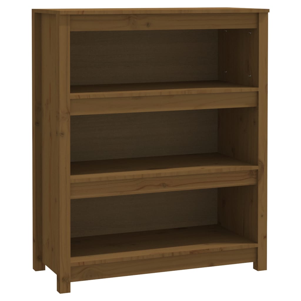 Book Cabinet Honey Brown 80x35x97 cm Solid Wood Pine