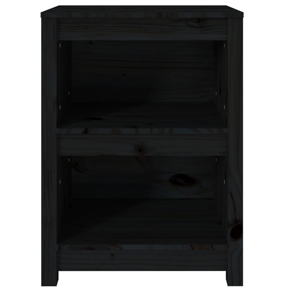Book Cabinet Black 50x35x68 cm Solid Wood Pine