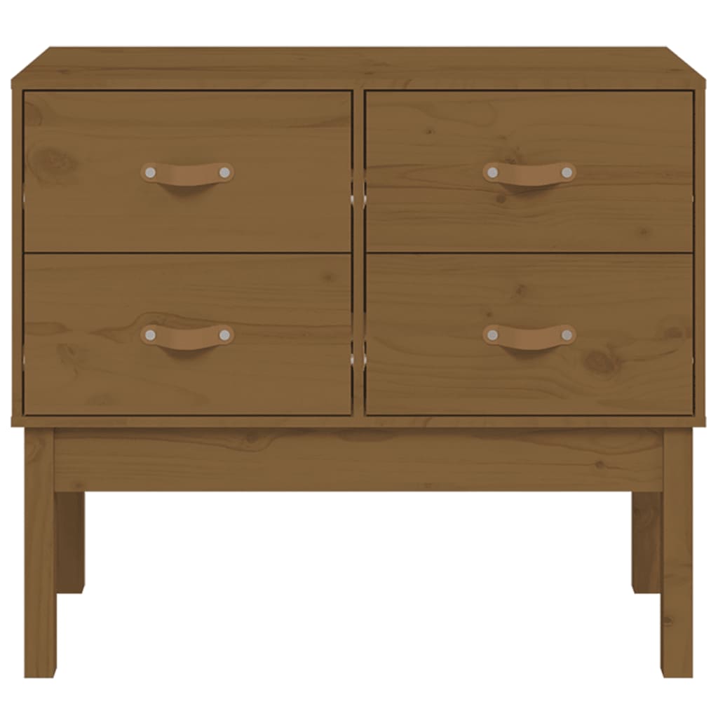 Console Cabinet Honey Brown 90x40x78 cm Solid Wood Pine