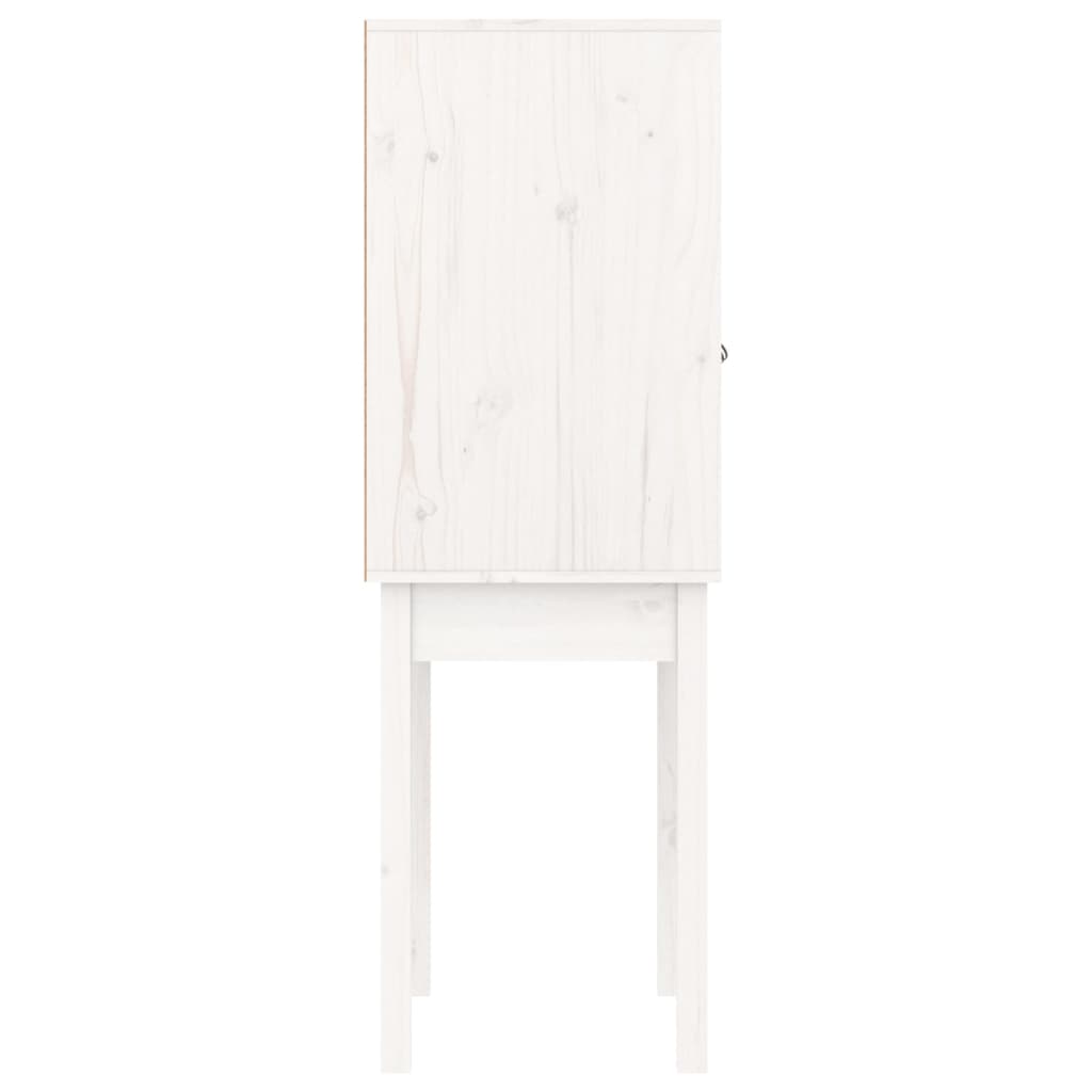 Highboard White 60x40x120 cm Solid Wood Pine