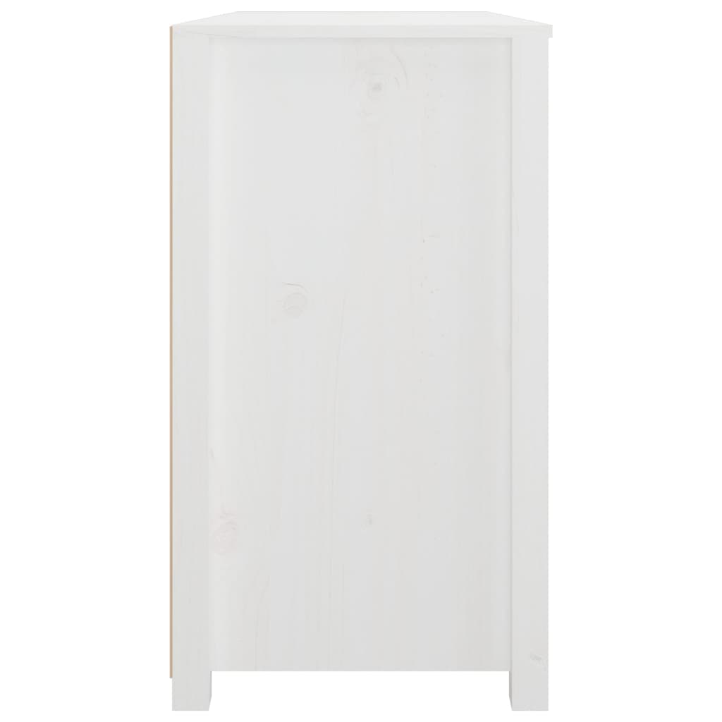 Side Cabinet White 100x40x72 cm Solid Wood Pine
