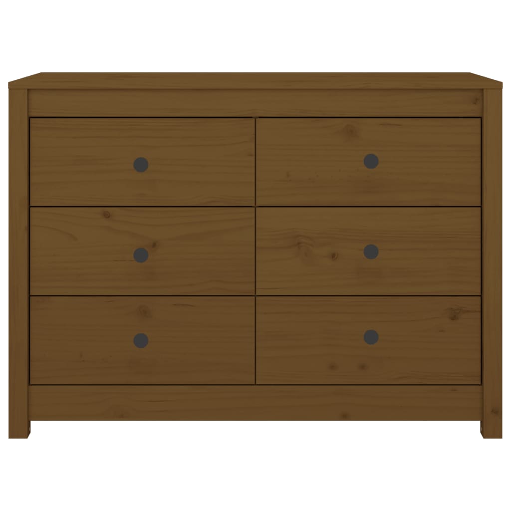 Side Cabinet Honey Brown 100x40x72 cm Solid Wood Pine