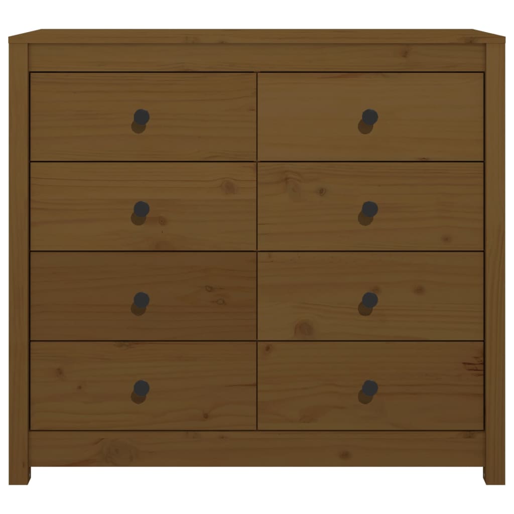 Side Cabinet Honey Brown 100x40x90 cm Solid Wood Pine