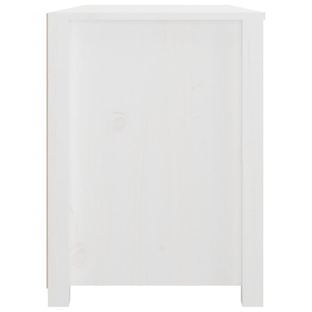 Side Cabinet White 100x40x54 cm Solid Wood Pine