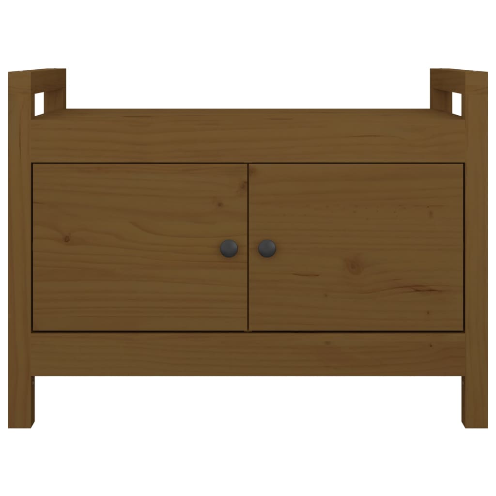 Hall Bench Honey Brown 80x40x60 cm Solid Wood Pine