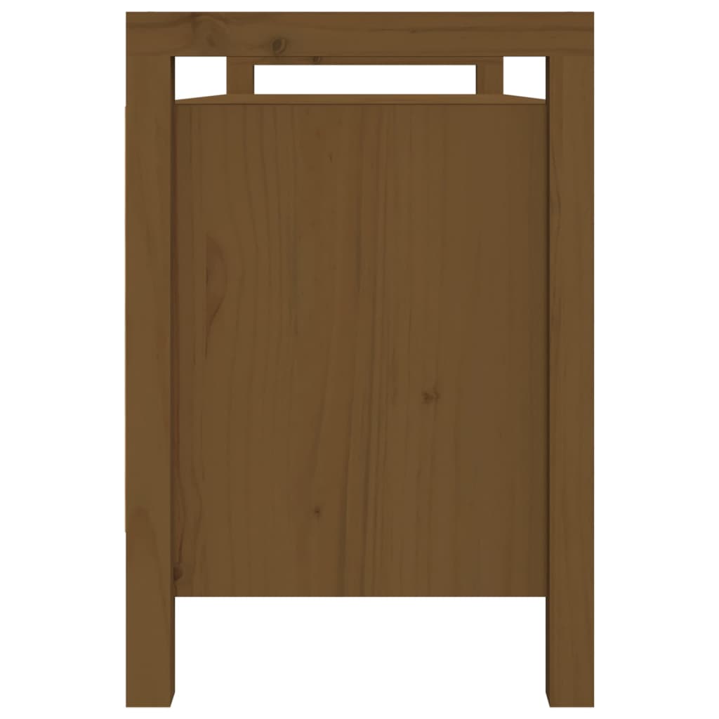 Hall Bench Honey Brown 110x40x60 cm Solid Wood Pine