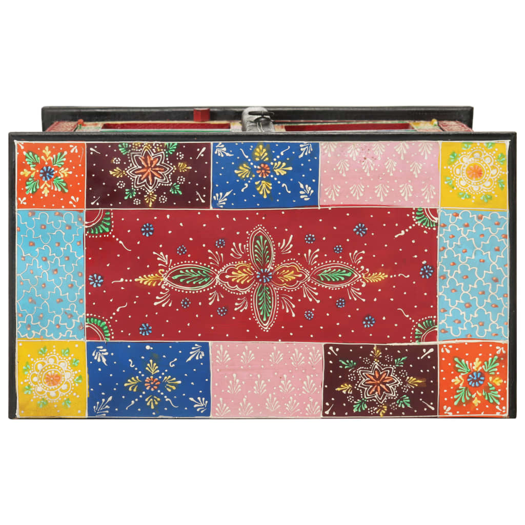 Hand Painted Sideboard with Doors 53x30x75 cm Solid Wood Mango