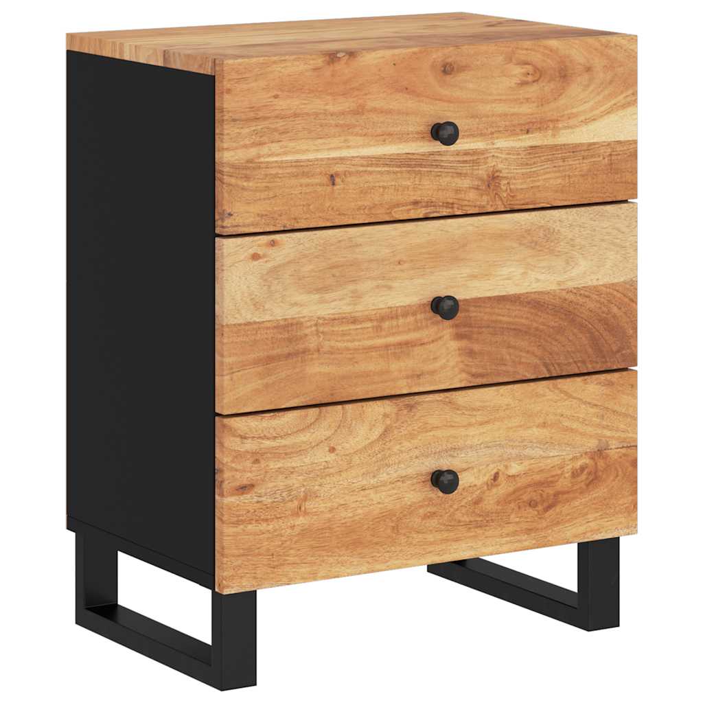 Bedside Cabinet 50x33x62 cm Solid Wood Acacia&Engineered Wood
