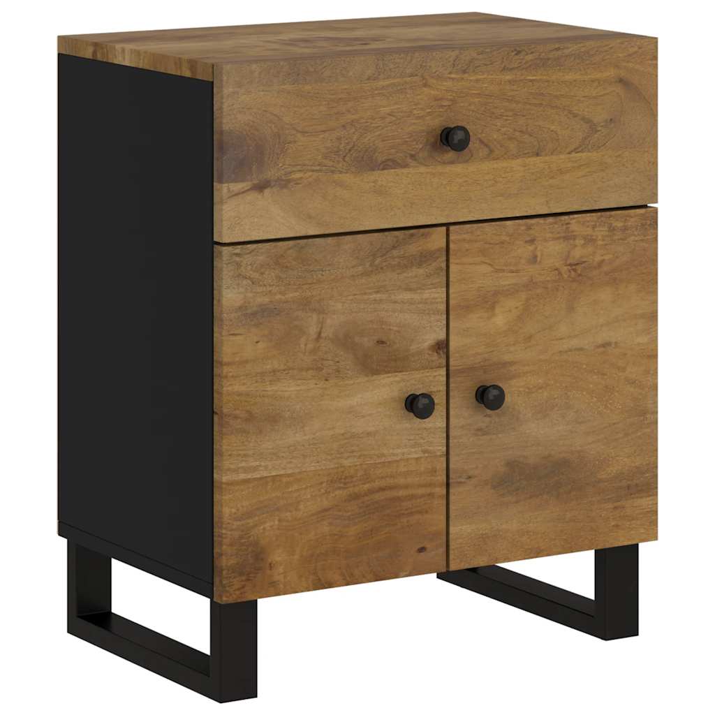 Bedside Cabinet 50x33x60 cm Solid Wood Mango&Engineered Wood