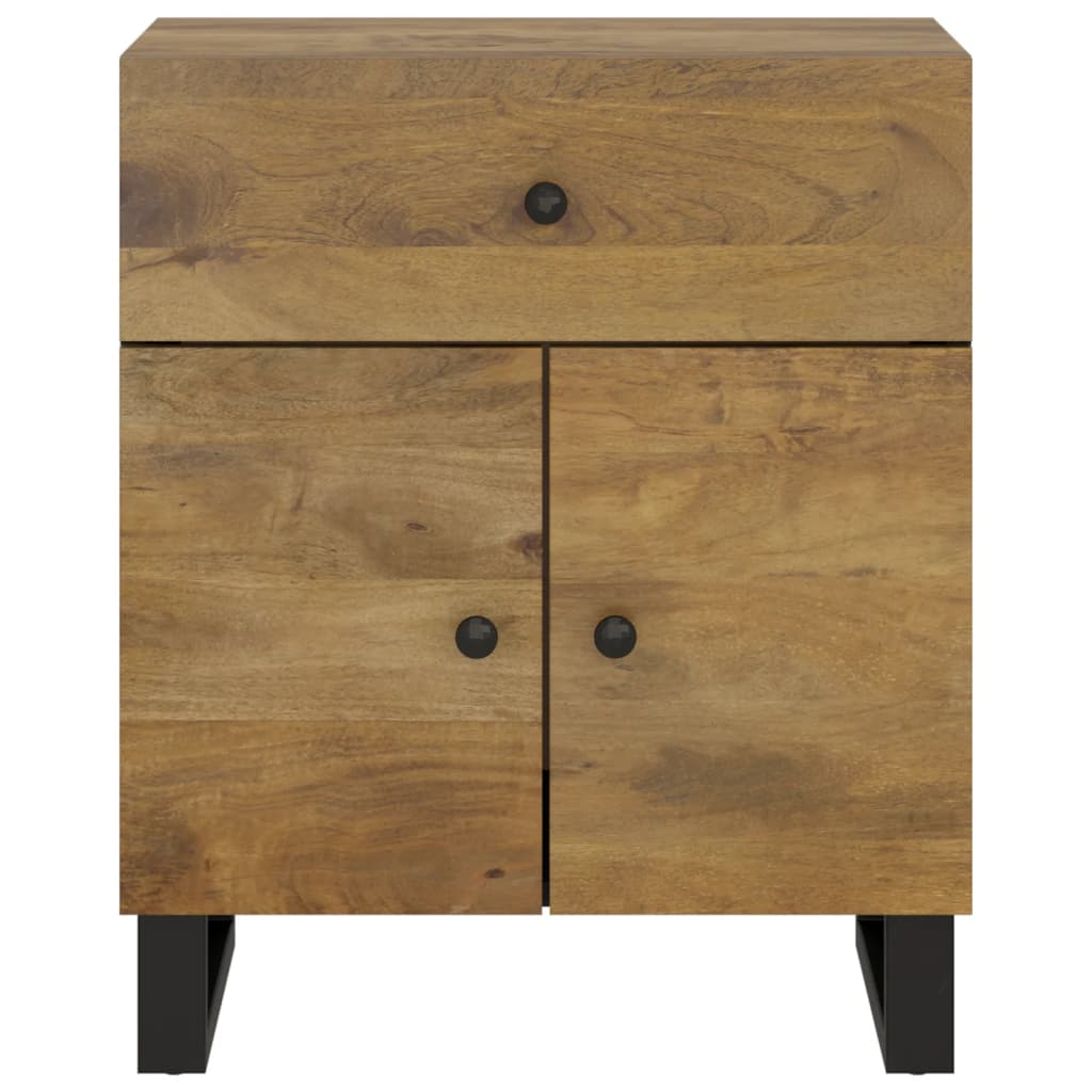 Bedside Cabinet 50x33x60 cm Solid Wood Mango&Engineered Wood