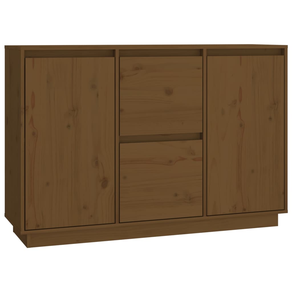 Sideboard Honey Brown 111x34x75 cm Solid Wood Pine