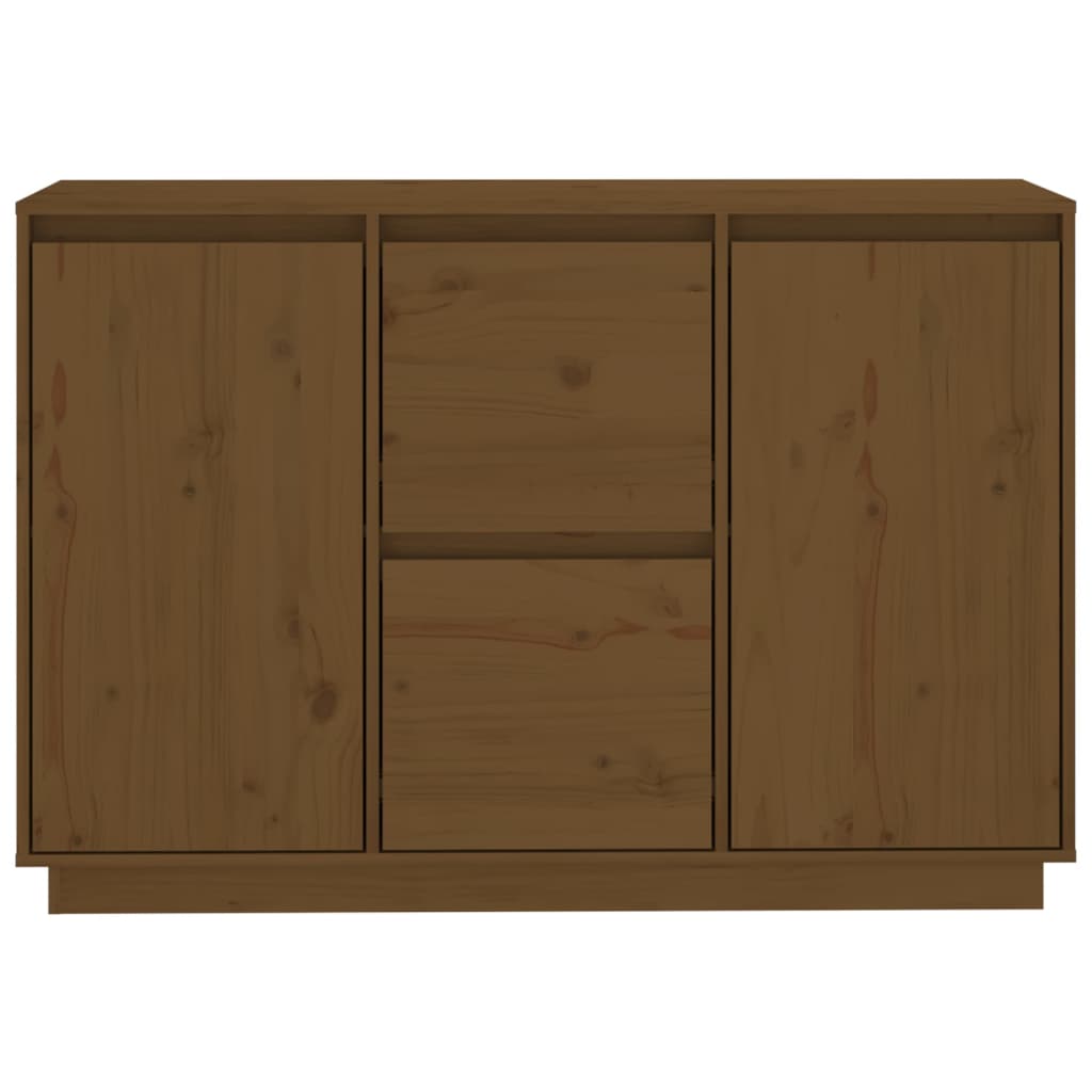 Sideboard Honey Brown 111x34x75 cm Solid Wood Pine