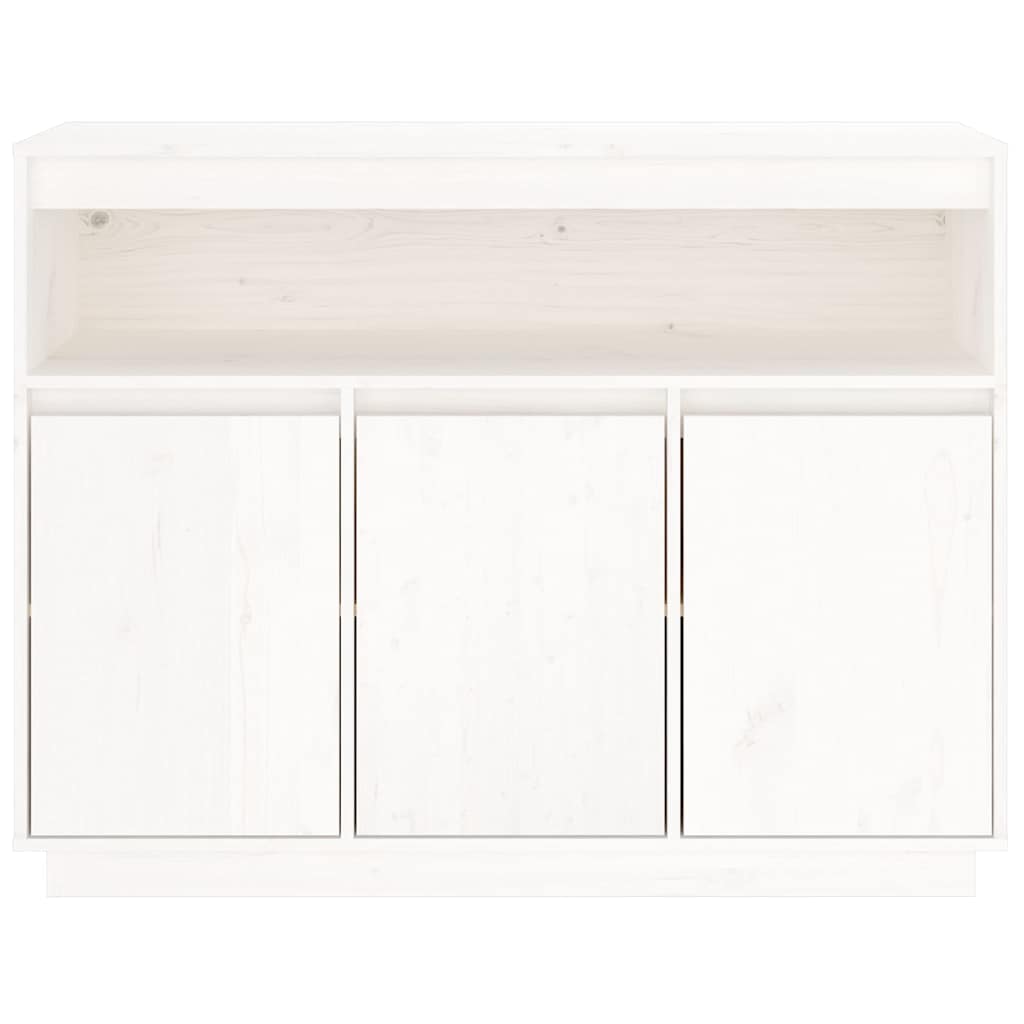 Sideboard White 104.5x34x80 cm Solid Wood Pine