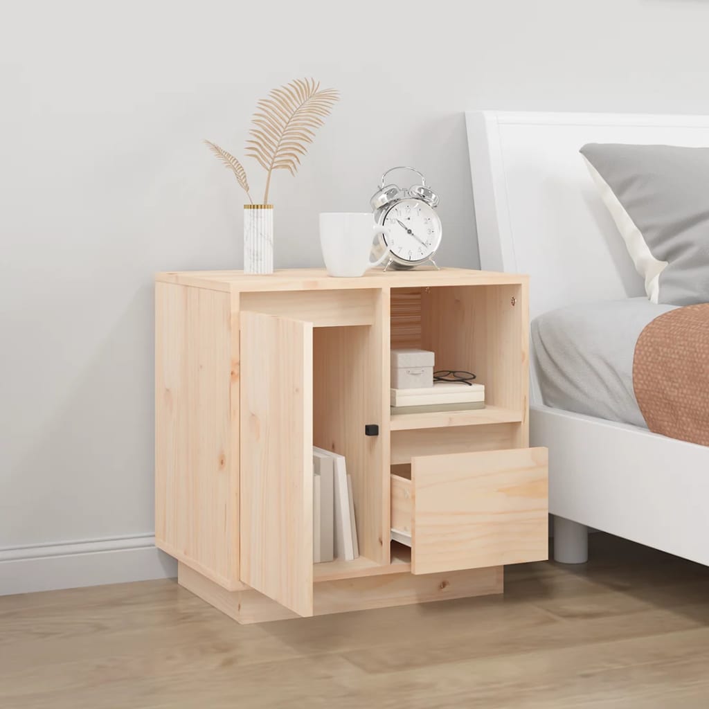 Bedside Cabinet 50x34x50 cm Solid Wood Pine