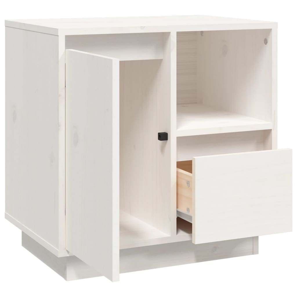 Bedside Cabinets 2 pcs White 50x34x50 cm Solid Wood Pine