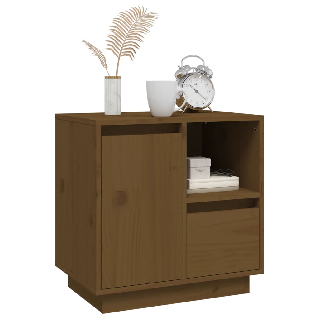 Bedside Cabinets 2 pcs Honey Brown 50x34x50 cm Solid Wood Pine