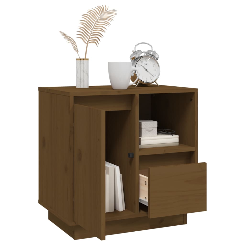 Bedside Cabinets 2 pcs Honey Brown 50x34x50 cm Solid Wood Pine