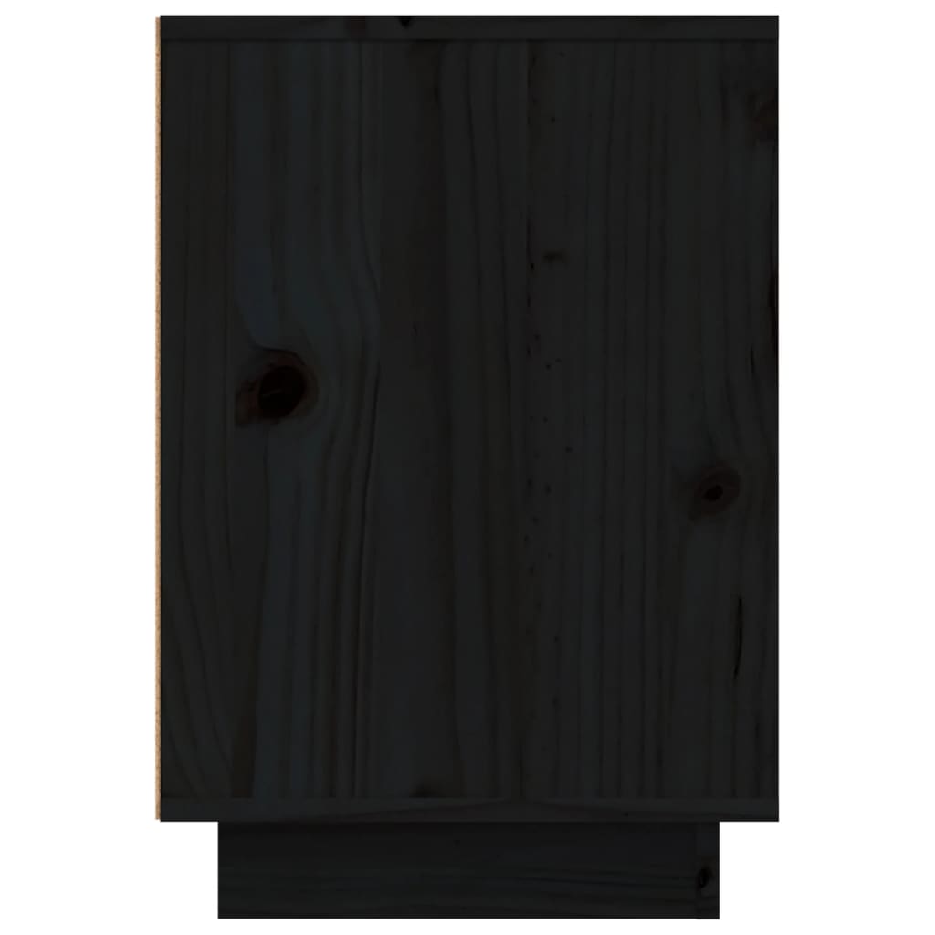 Bedside Cabinets 2 pcs Black 50x34x50 cm Solid Wood Pine
