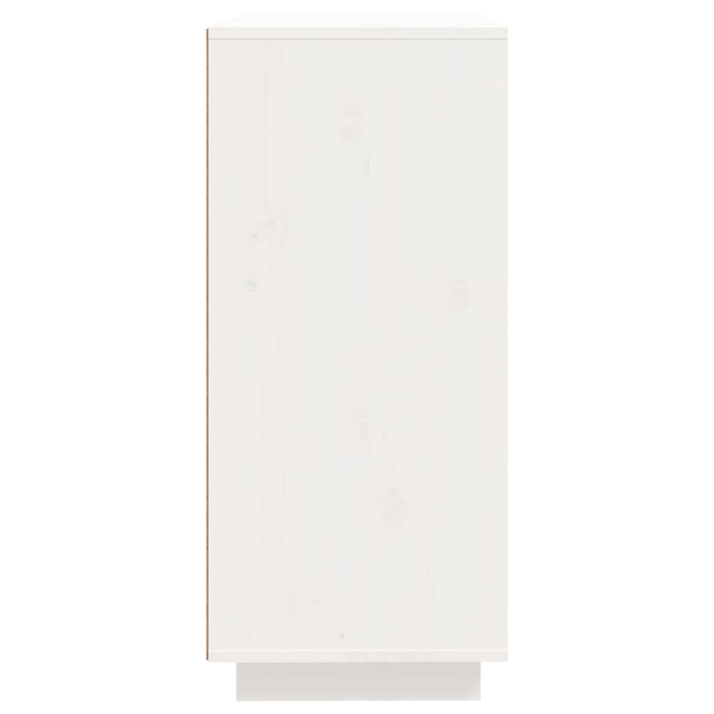 Sideboard White 60x35x80 cm Solid Wood Pine