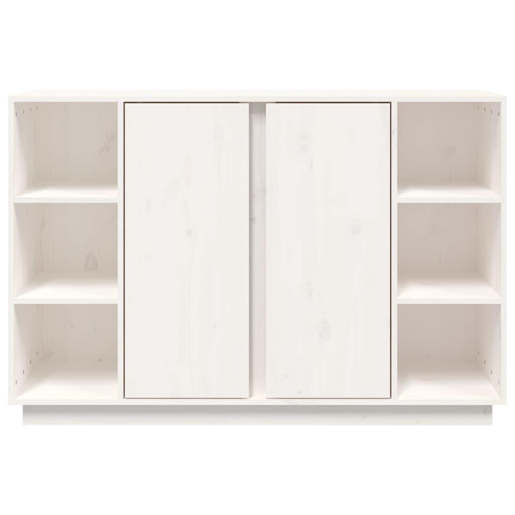 Sideboard White 120x35x80 cm Solid Wood Pine