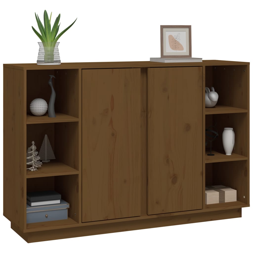 Sideboard Honey Brown 120x35x80 cm Solid Wood Pine