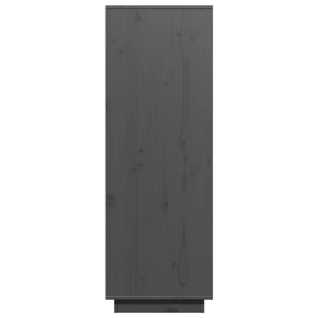 Highboard Grey 60x40x116.5 cm Solid Wood Pine