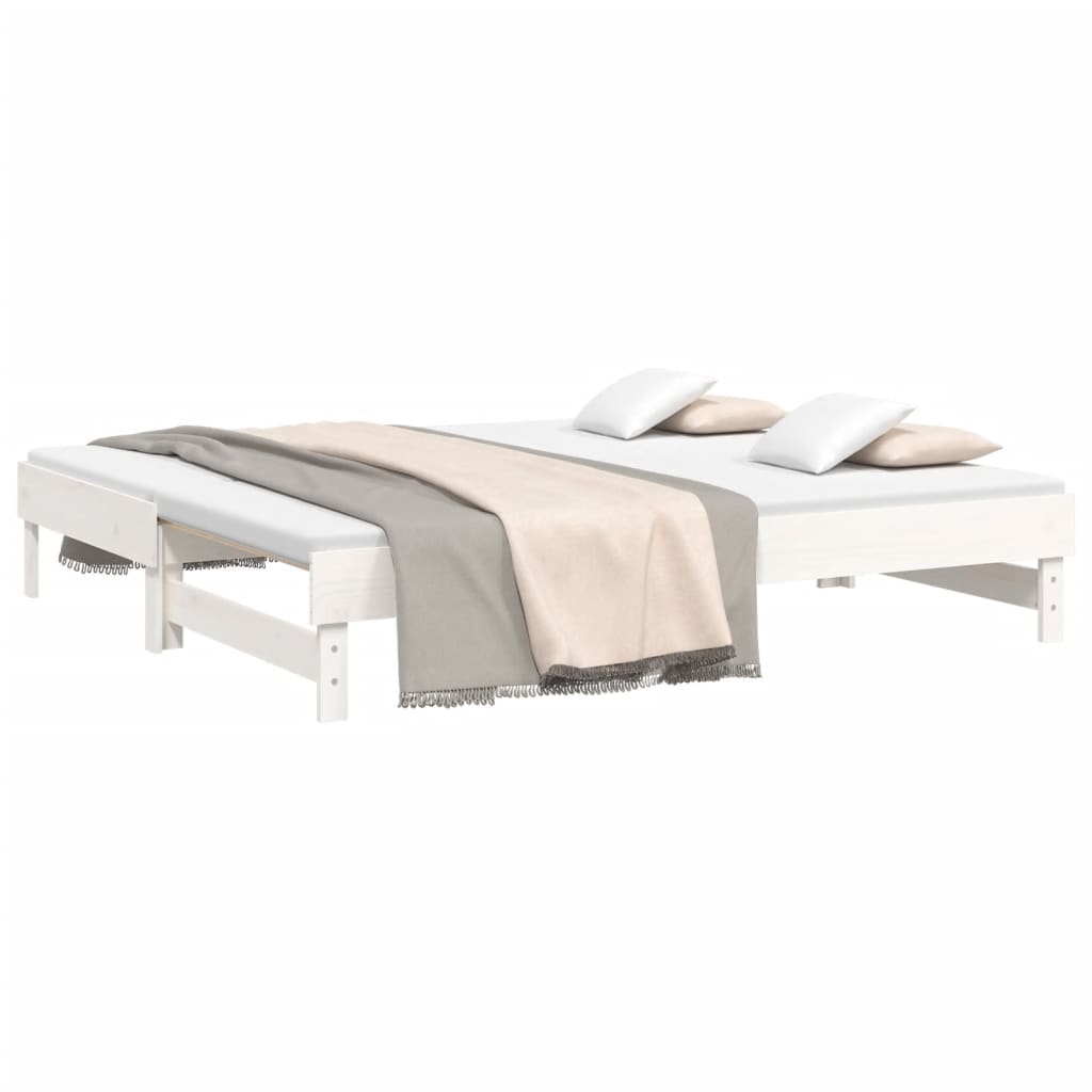 Pull-out Day Bed without Mattress White 2x(90x190) cm