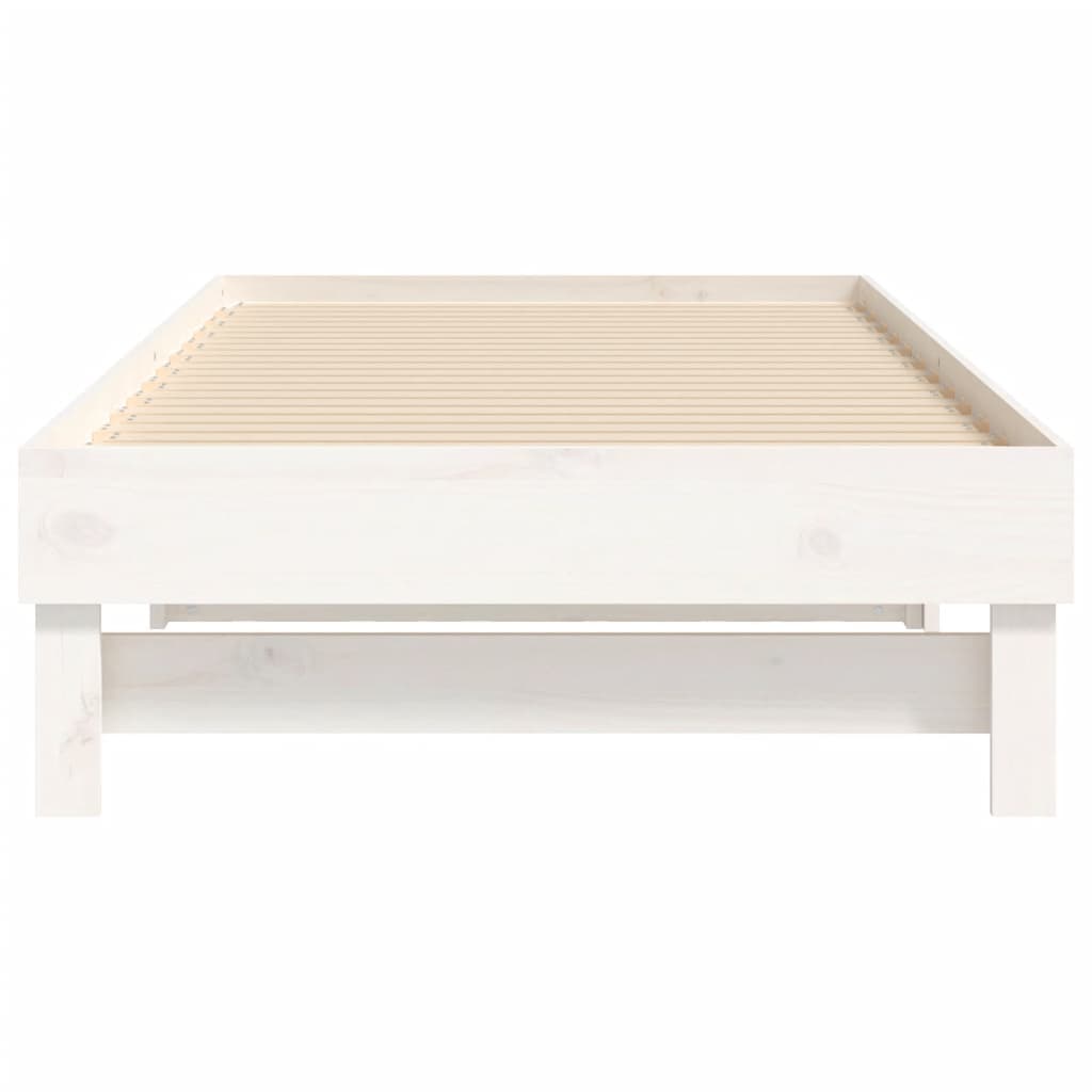 Pull-out Day Bed without Mattress White 2x(90x190) cm