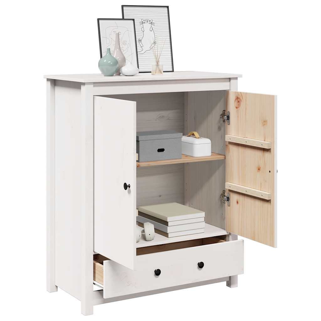 Highboard White 83x41,5x100 cm Solid Wood Pine