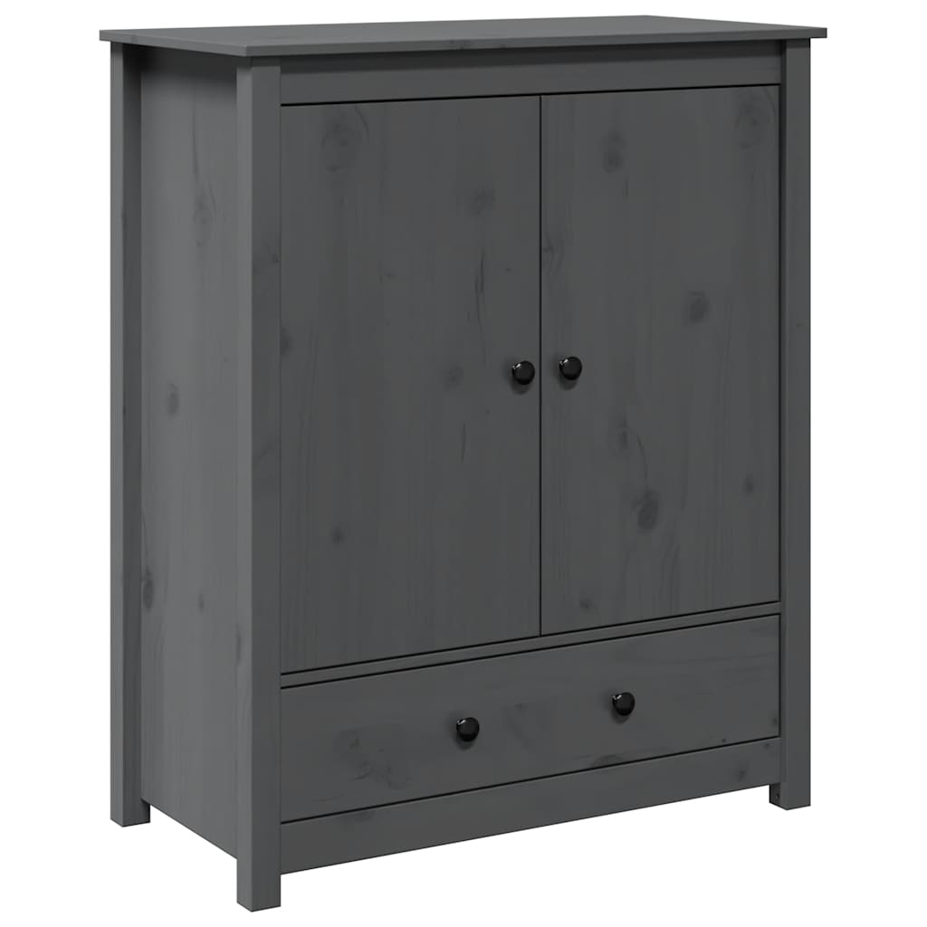 Highboard Grey 83x41,5x100 cm Solid Wood Pine