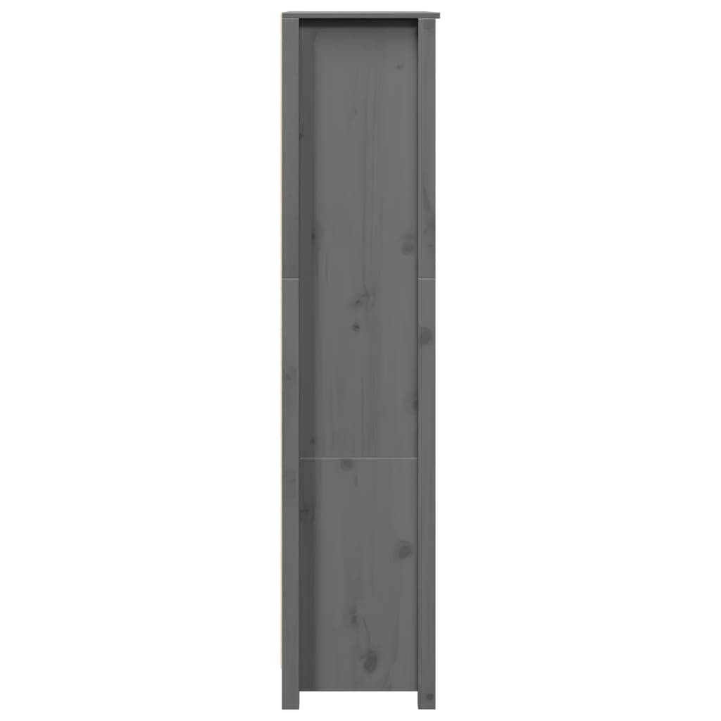 Highboard Grey 80x35x154 cm Solid Wood Pine