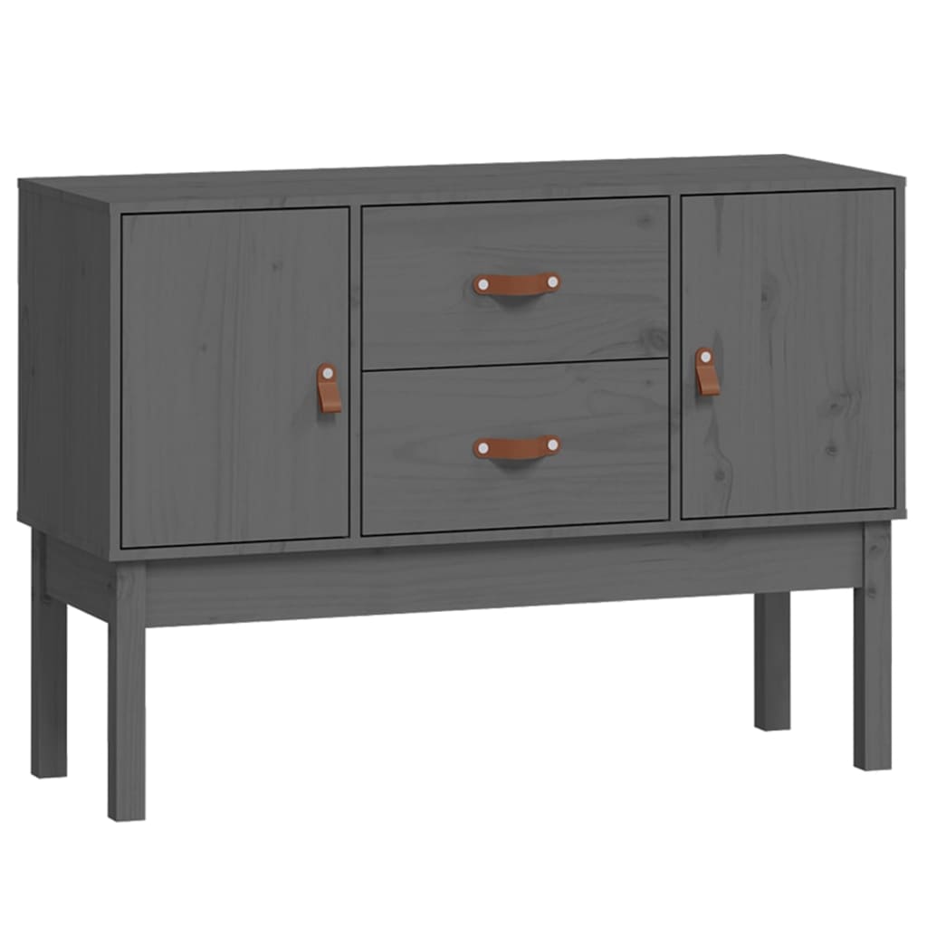 Sideboard Grey 110x40x78 cm Solid Wood Pine