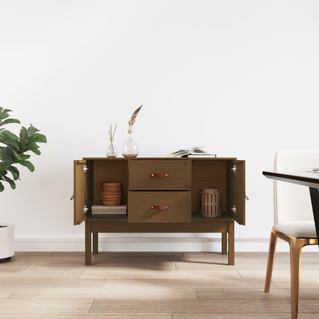 Sideboard Honey Brown 110x40x78 cm Solid Wood Pine