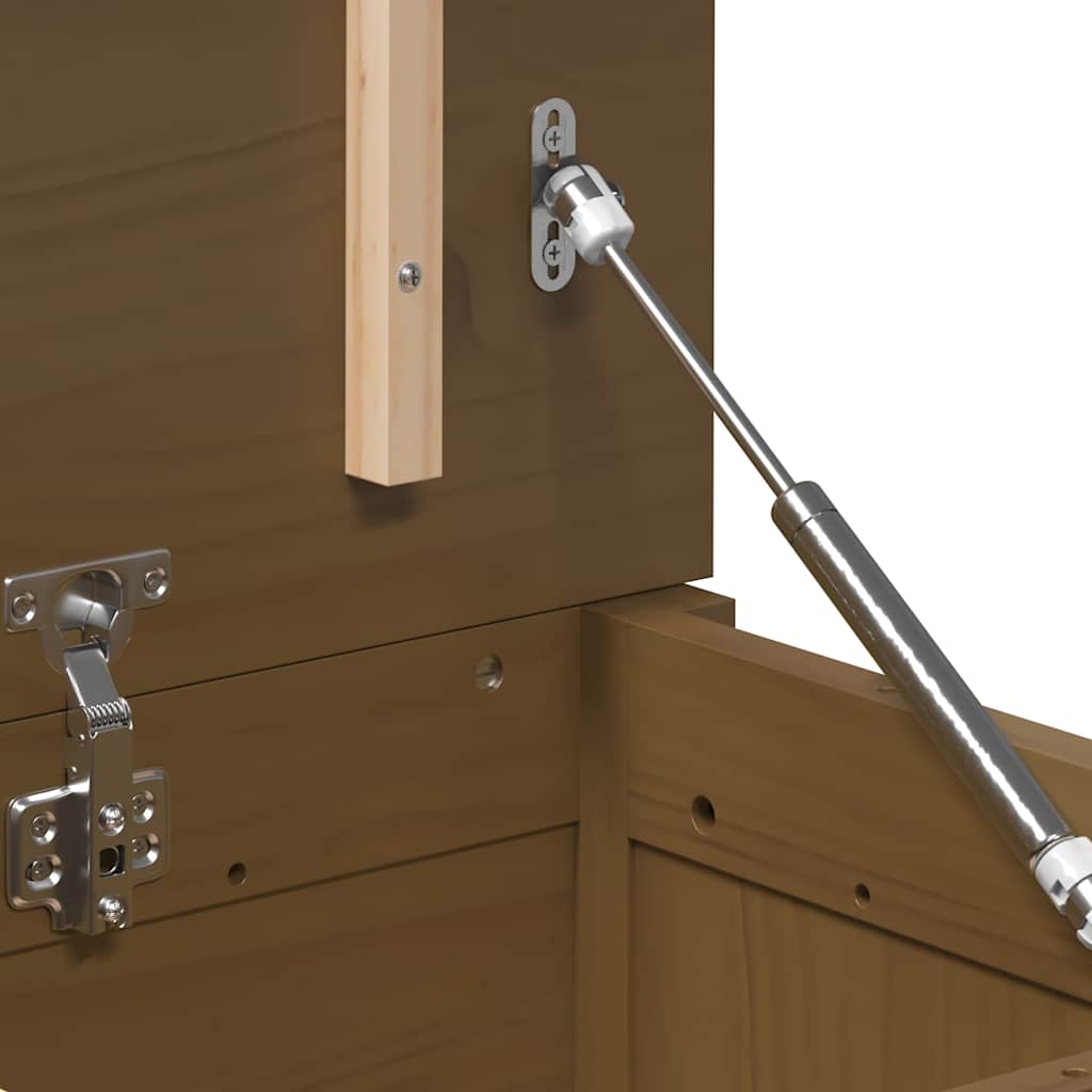 Storage Box Honey Brown 110x50x45.5 cm Solid Wood Pine