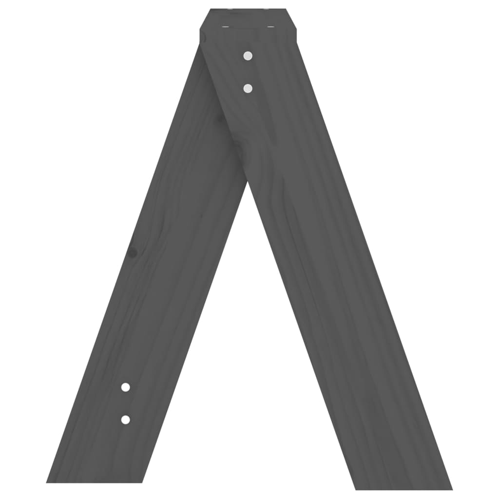 Stools 2 pcs Grey 40x40x45 cm Solid Wood Pine